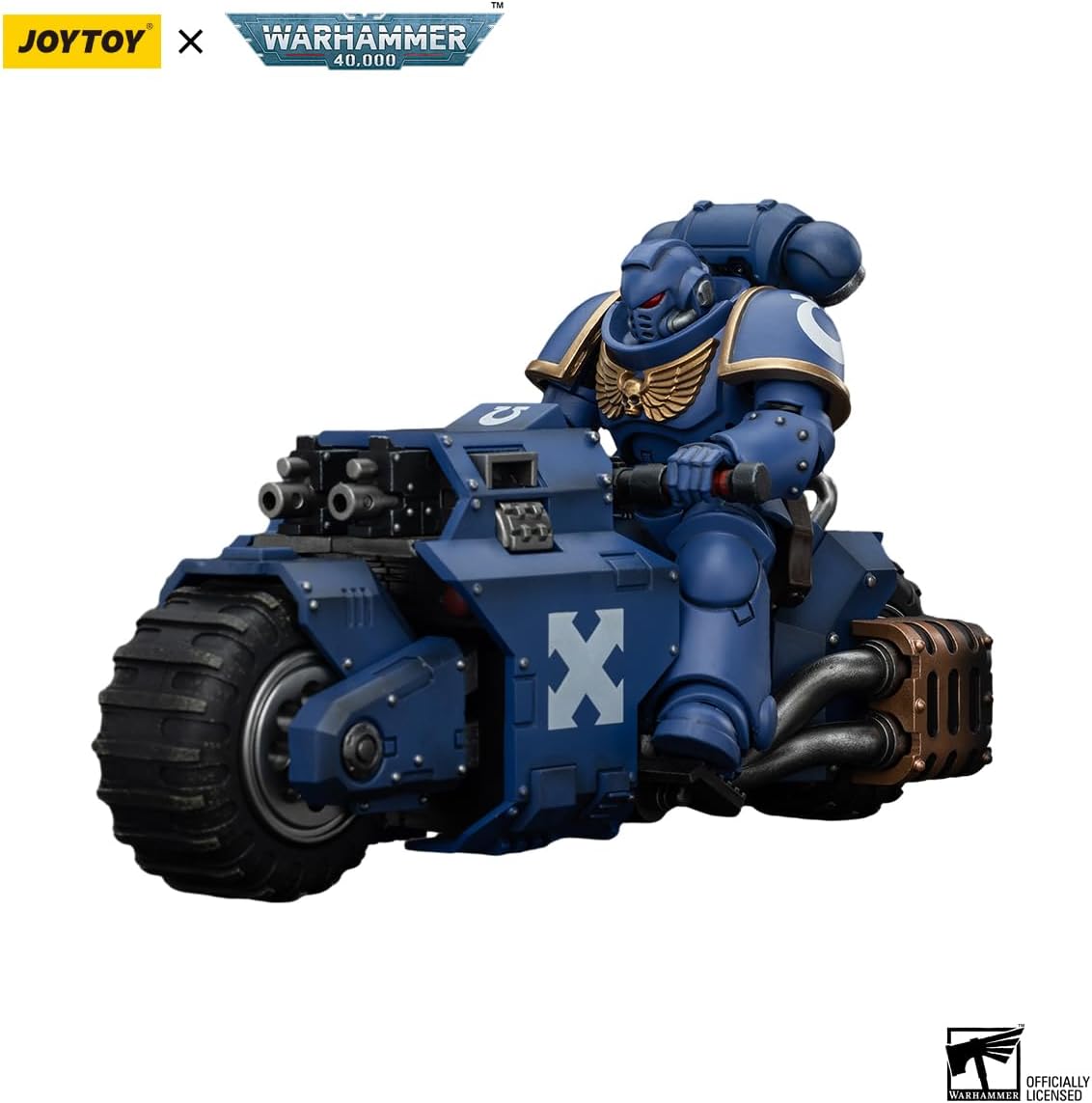 JOYTOY Action Figures Warhammer 40K Space Marines 1/18 Movable Model Collectible Figurine Ages 15+ (Ultramarines Outriders)