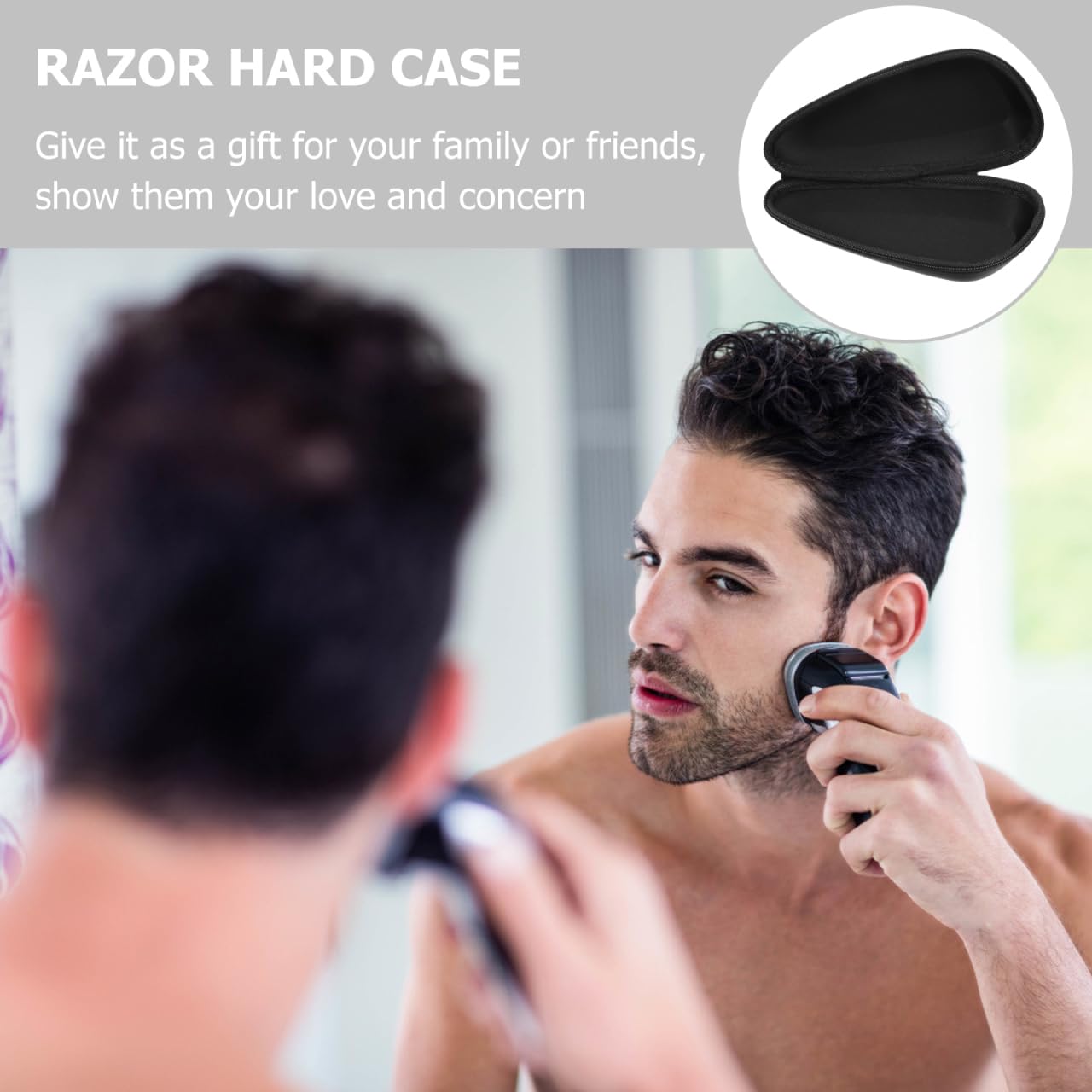 FOMIYES Estuche Protector para Maquinilla De Afeitar Estuche Rígido Prueba De Golpes y Caídas para o Almacenamiento Obsequio para Hombres