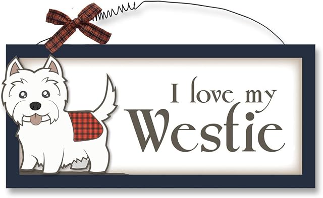 Heartwarmers Love My Westie - Wooden Scottish Plaque