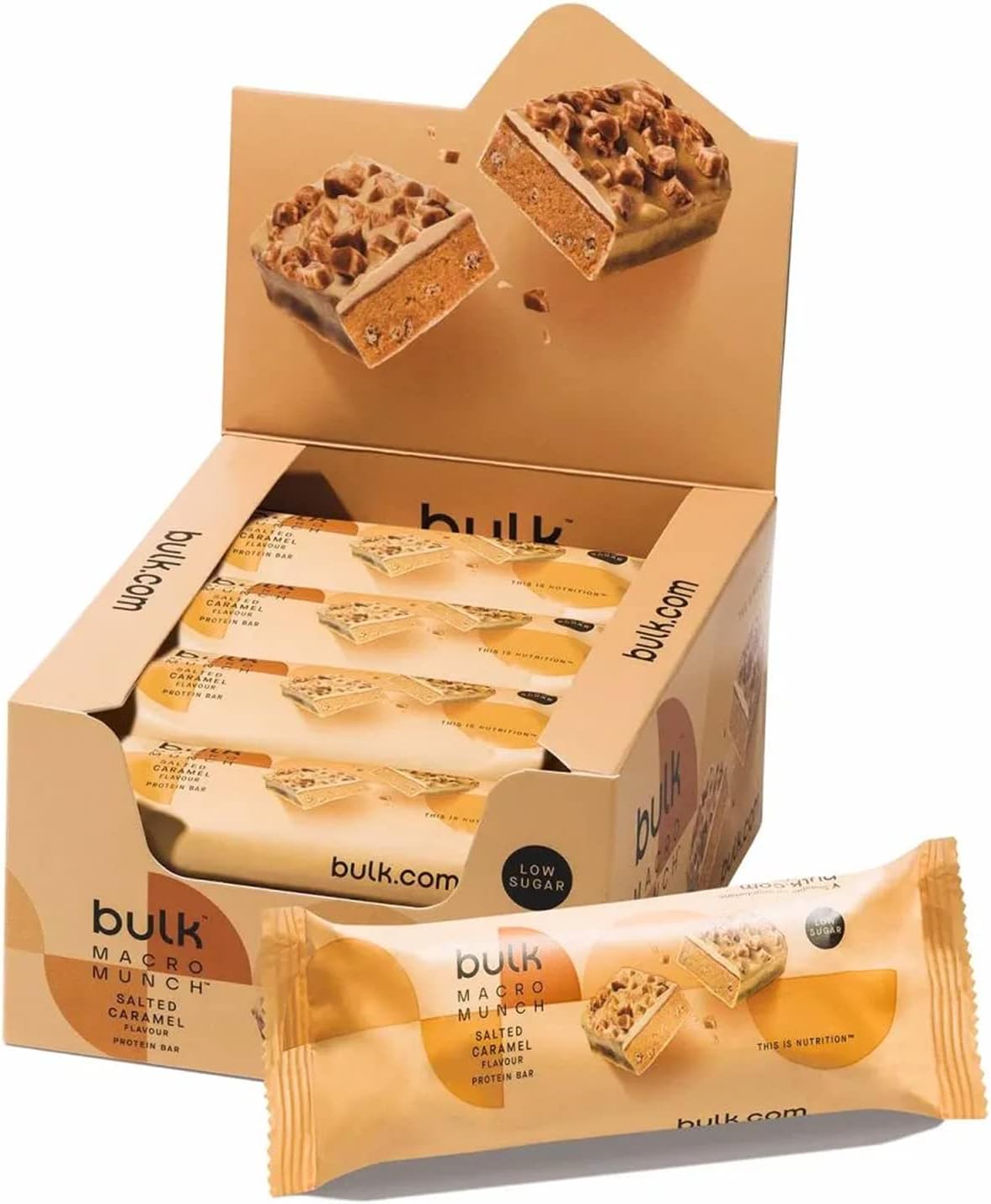 Bulk Macro Munch Protein Bar, Salted Caramel, Box of 12 BigaMart