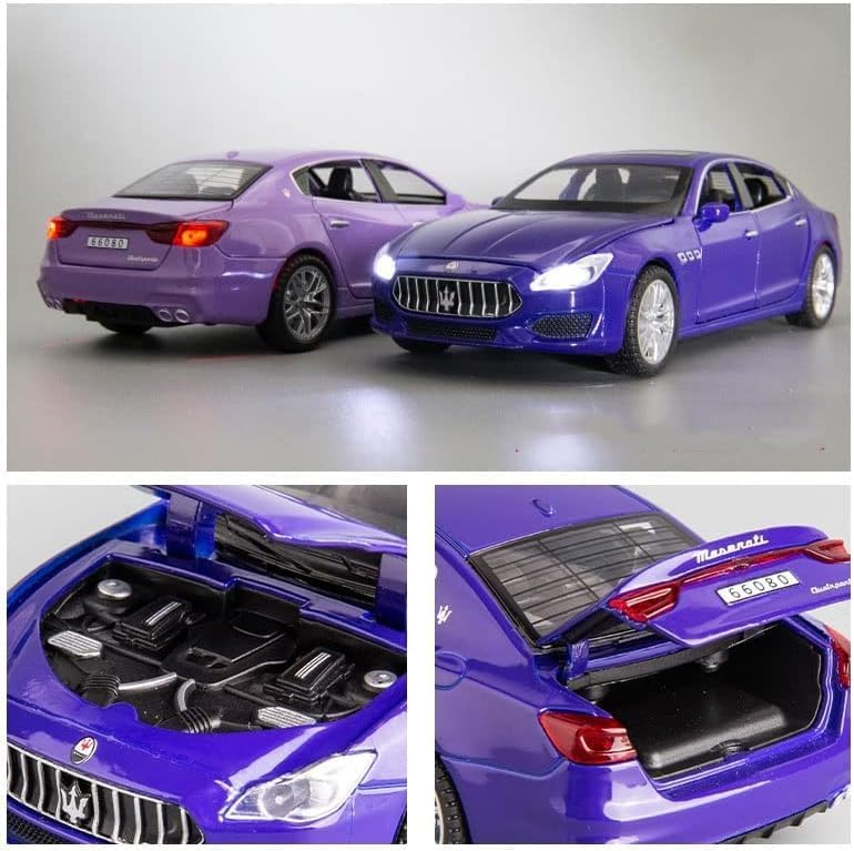 Image of Invite Enterprise 1:32 Diecast Model Alloy Maserati Quattroporte Metal Pull Back Car With Sound Light, Openable Doors | Toy Vehicles For Kids Gift ?Colors As Per Stock?