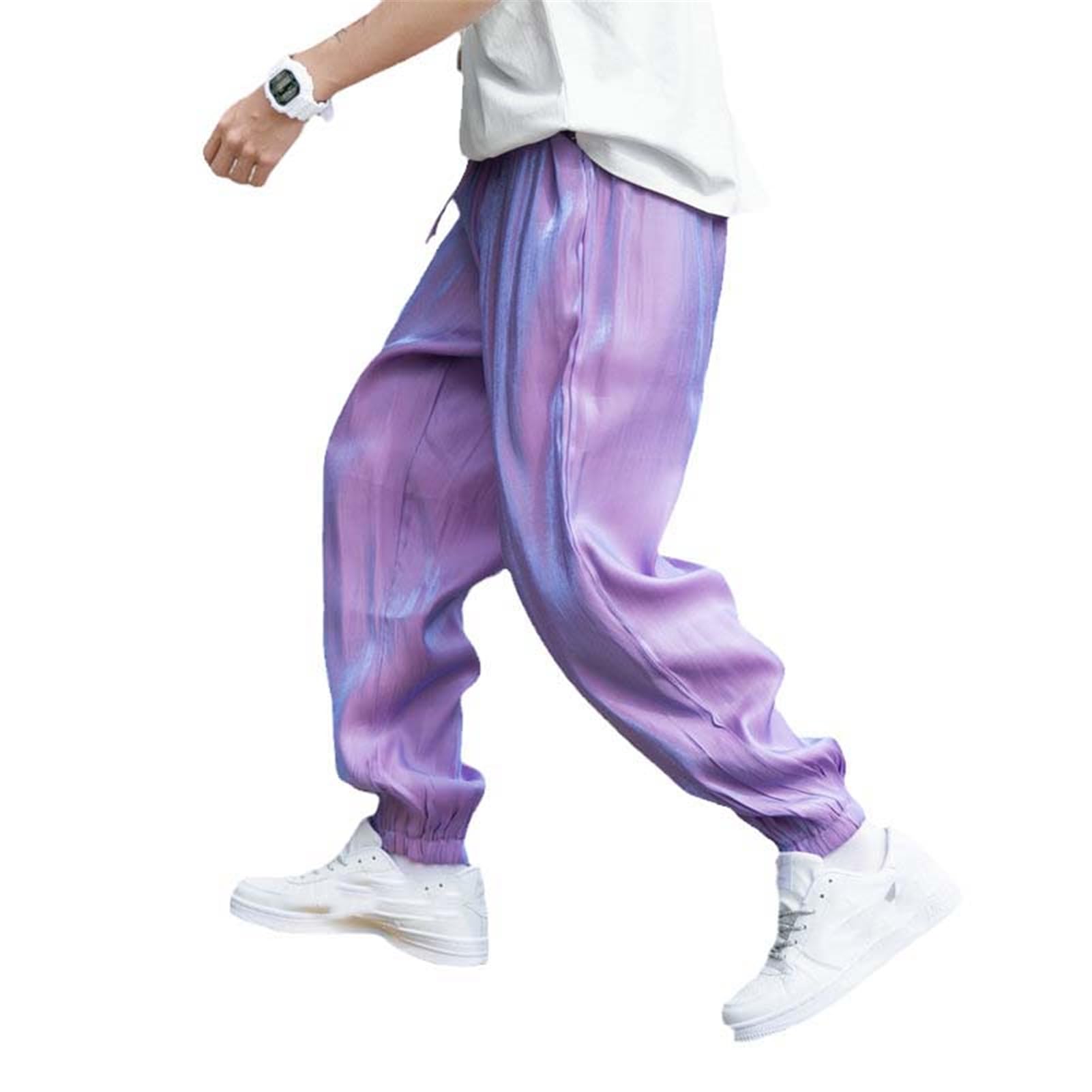 Proste luźne spodnie do biegania dla mężczyzn, styl casual, hip-hop, streetwear, elastyczny ściągacz