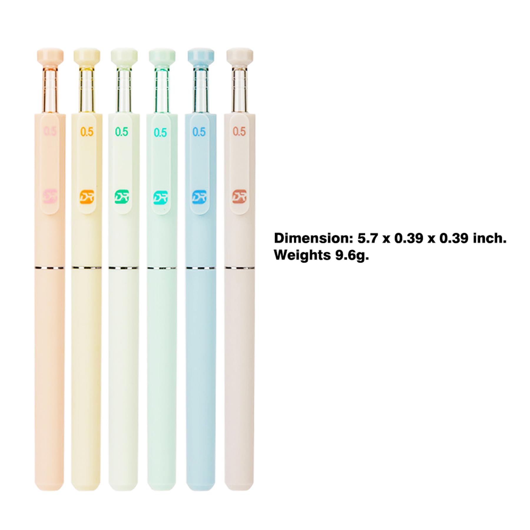 HeTaoCat 6Pcs Innovative Retractable Gel Pens with 6 Morandi color, 0.5MM Quick-drying Black Ink Pens Fine Point - Image 2