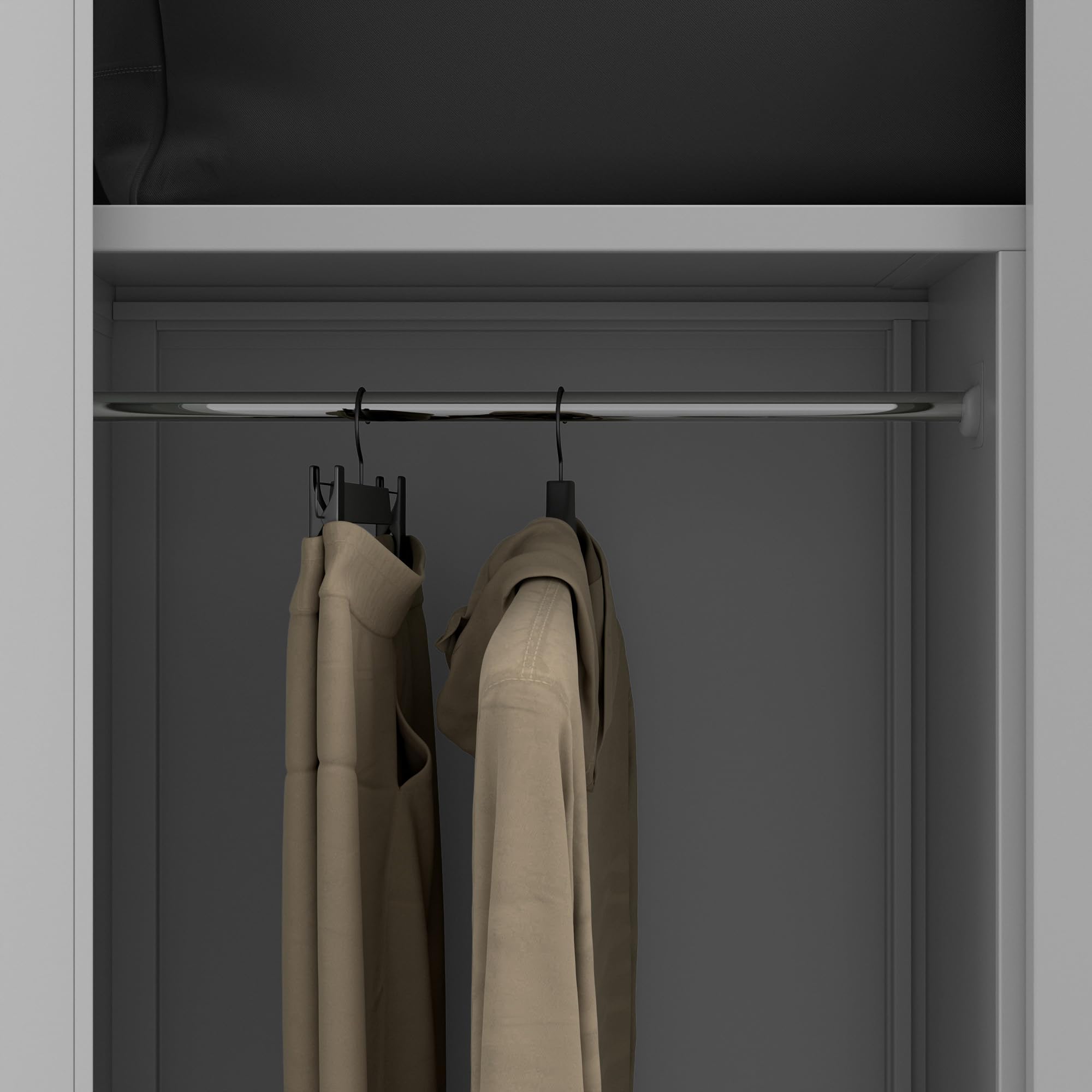 Jan Nowak Metallschrank 185 x 90 x 45 cm | Büroschrank Abschließbar mit Kleiderstange, Pulverbeschichtung | Aufbewahrungsschrank Umkleideschrank Spind Kleiderstange | Grau
