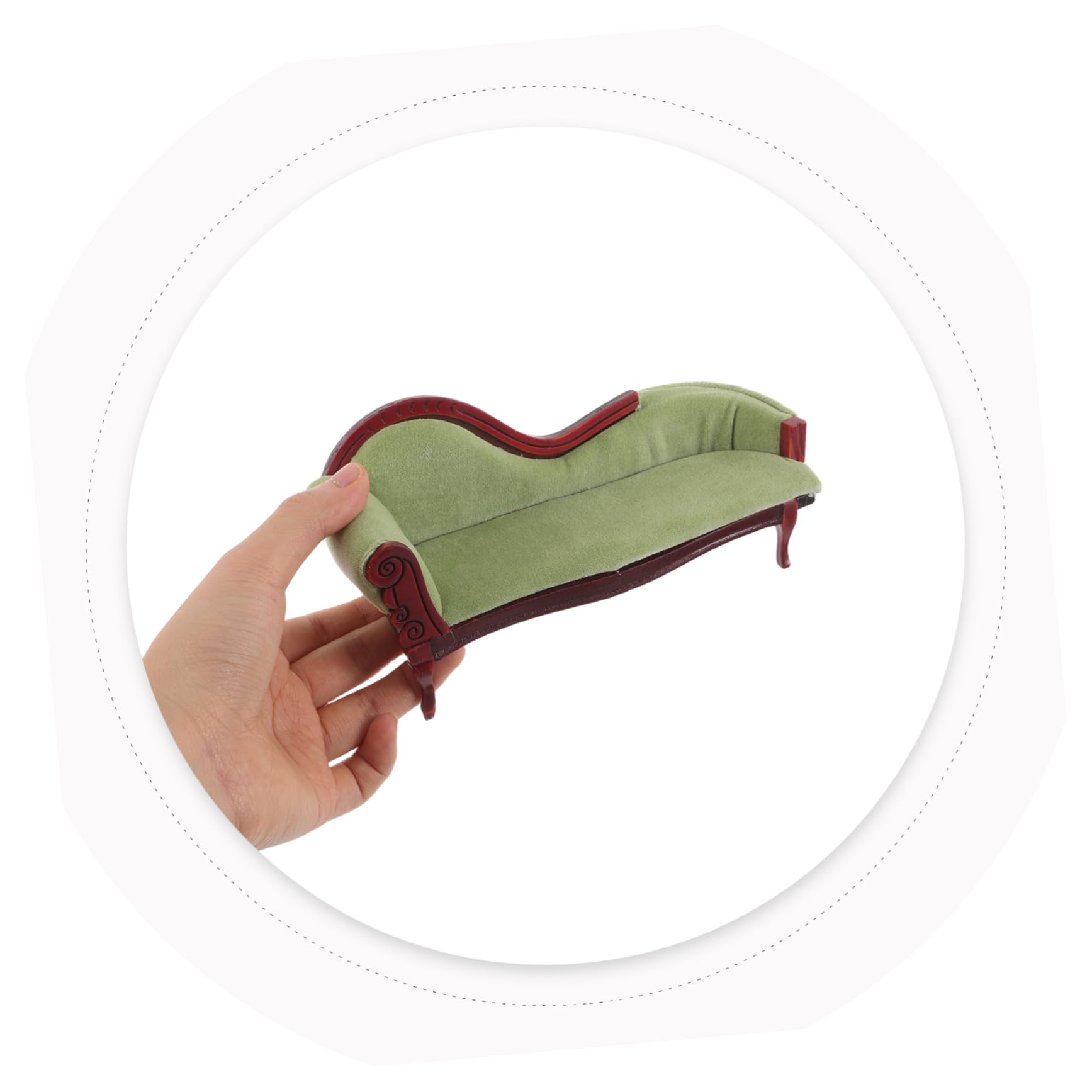 BESTonZON 1:12 Scale Miniature Dollhouse Chaise Lounge - Image 4