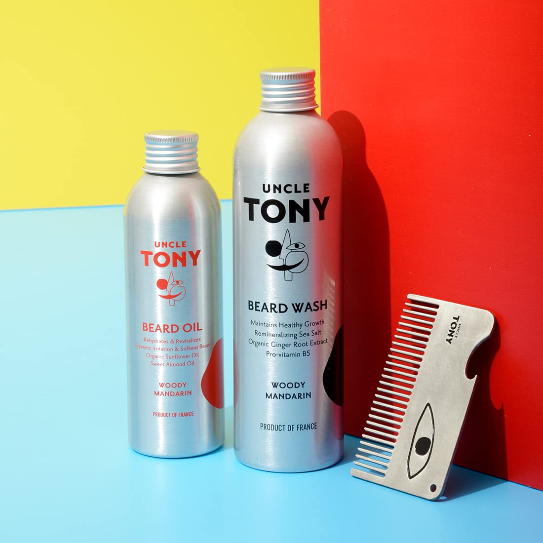 Uncle Tony Ultimate Beard Lovers Kit - Complete Styling Combo with Beard Wash, Nourishing Oil, & Premium Metal Comb | Promote Healthy & Soft Facial Hair