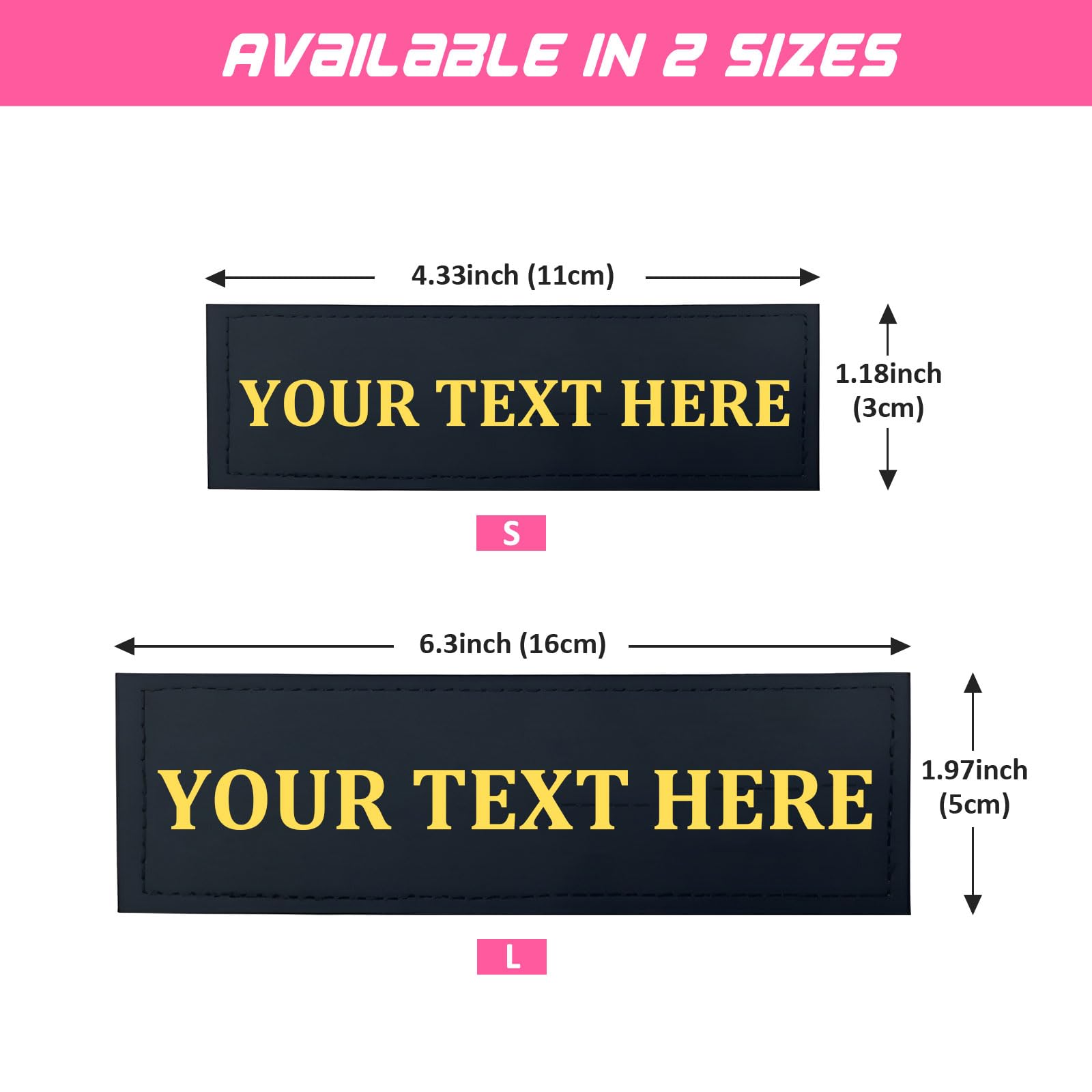 ORYG Custom Dog Harness Patches - Personalized Removable Name Patches for Stylish & Waterproof Dog Vests