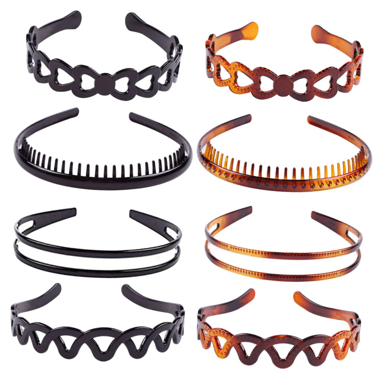 FRCOLOR 16 Pz Cerchio Per Alla Moda Elastici Neri Per Fasce Nere Per Le Donne Fasce Per Allenamento Da Uomo Pettine Per Uomo Uomini e Donne Sottile Antiscivolo