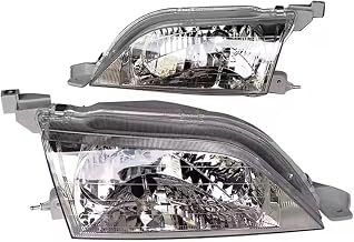 A Pair Car Headlights Crystal Headlights Compatible With Toyota VISTA SV40 SV41 1996 1997 1998 1999 2000