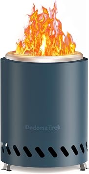 Tabel Top Fire Pit Mini, Portable Firepit Outdoor, 7 Inch Tabletop Firepit Blue
