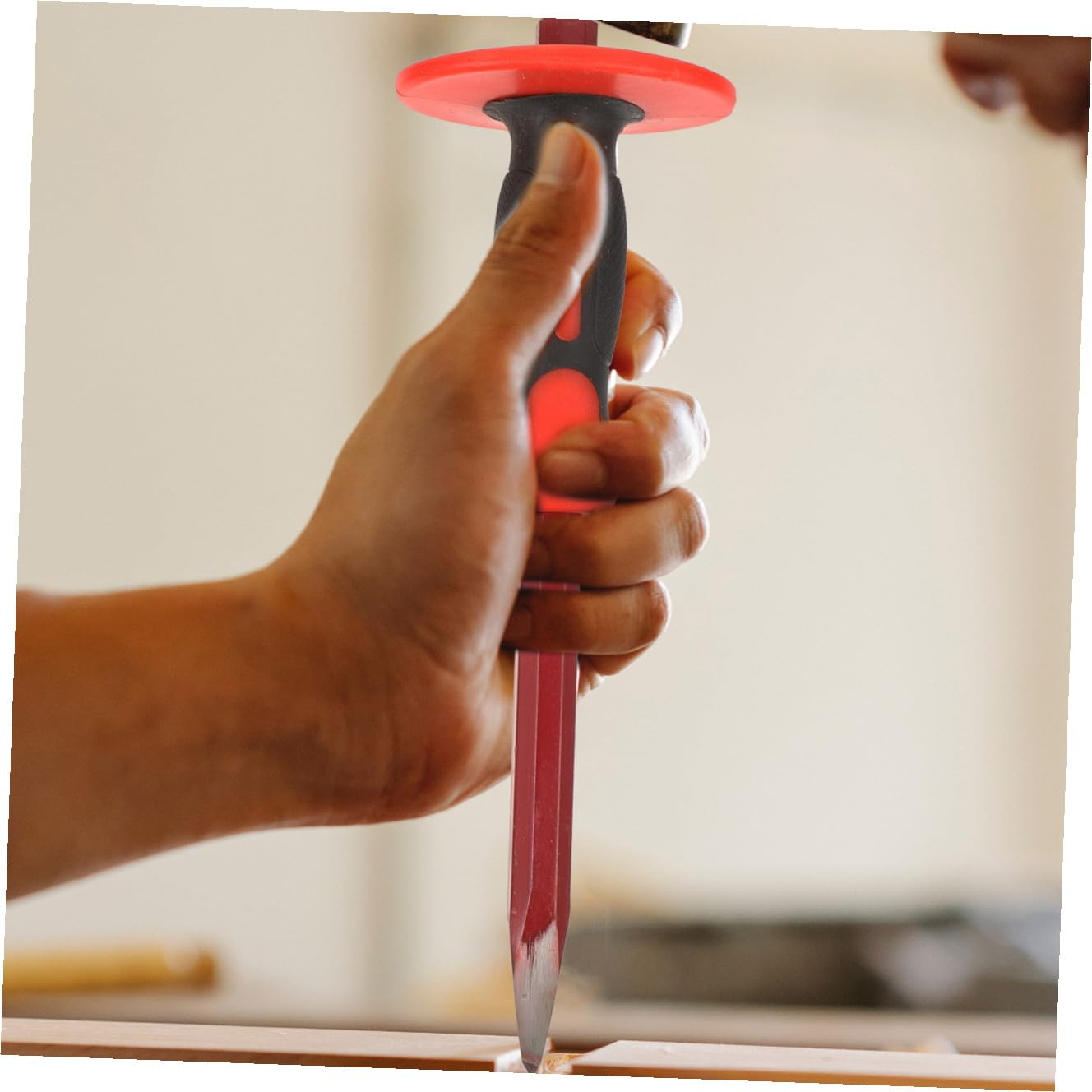 Set di Scalpelli Pesanti da 30cm Testa Piatta e Punta | Cromo-vanadio e Pvc, Tagli Precisi, Protezione Ampia per Chiavi, per Muratura e Lavorazione Metalli