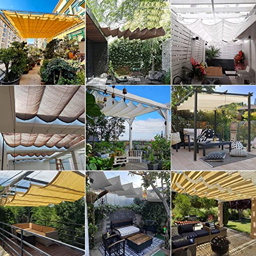 Voile d'ombrage rétractable contre la chaleur sur la terrasse - 4