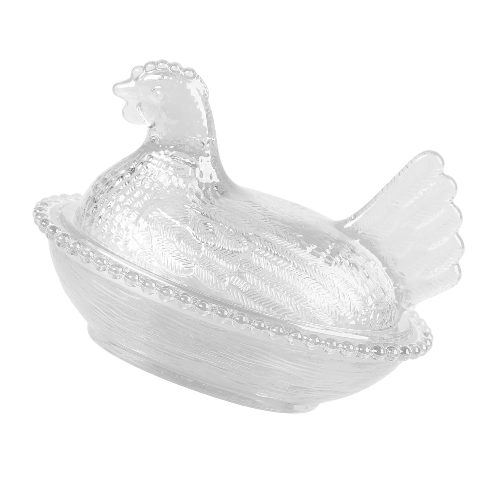 Bbajszx Hen on Nest Candy Bowl Nesting Hen Covered Trinket Box for Snacks Dessert Easter Farmhouses Desktop Decors Gift on Nest Candy Jar with Lid Desk Decors