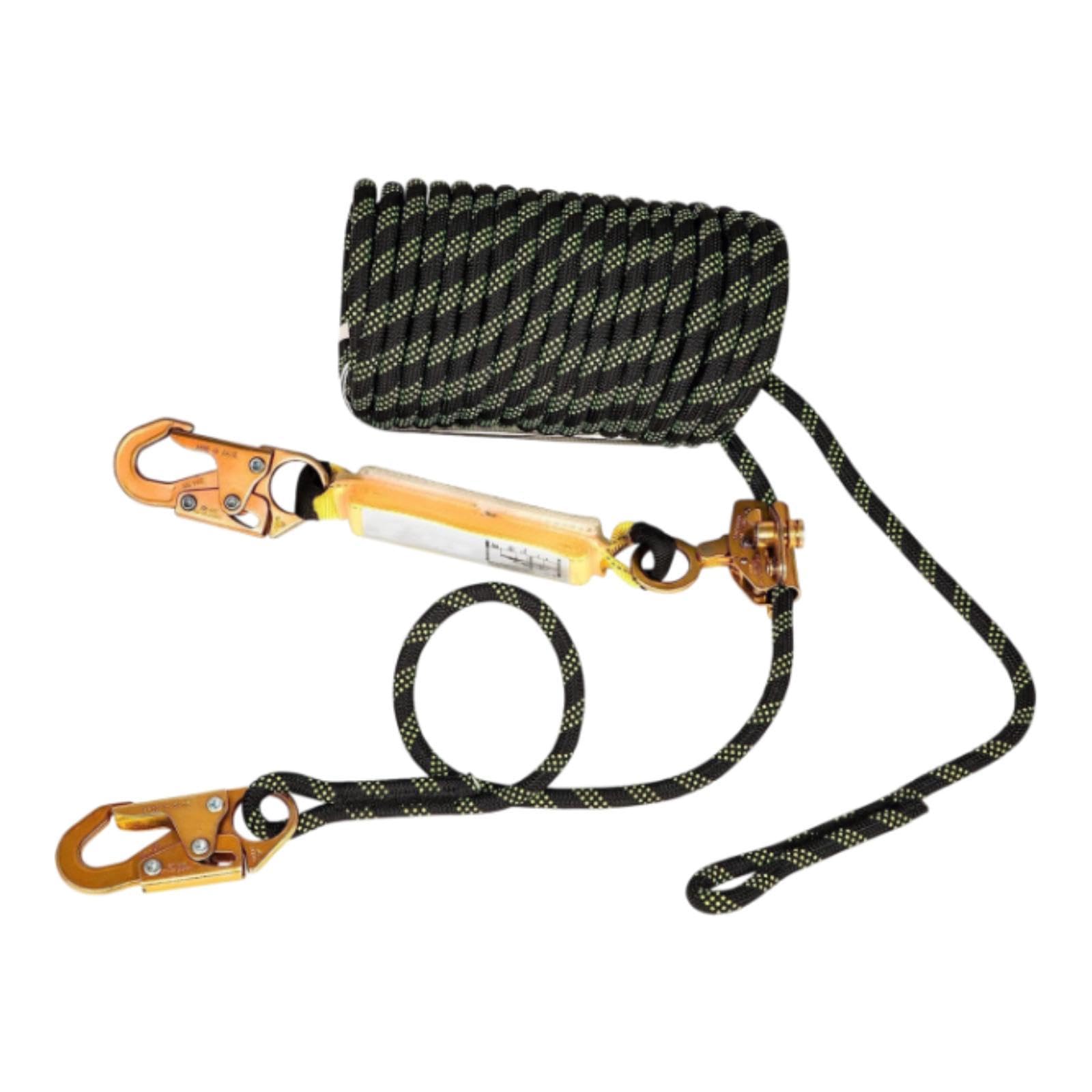 Amagogo Vertical Rope Outdoor Climbing Rope Professional, Harness Security Lanyard for Climbing Activities Tree Climber, 50ft