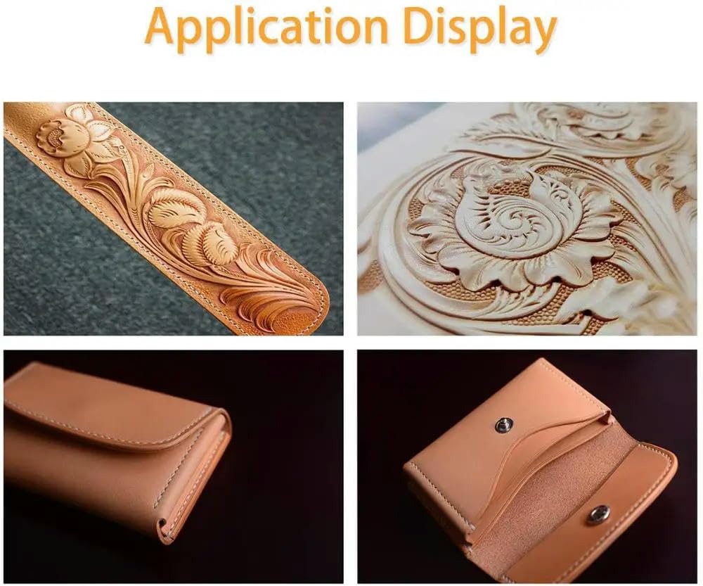 HEEPDD Pelle Conciata Al Vegetale, Utensili In Pelle Pieno Fiore Fatti A Mano Intaglio In Pelle Morente Per Laboratorio Artigianale Di Hobby