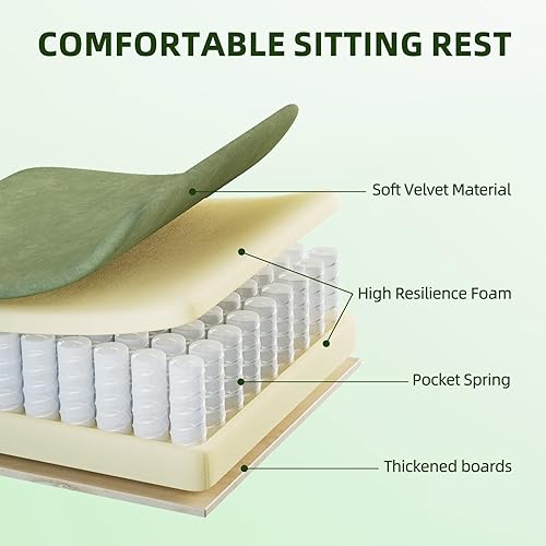 Miniatura 6 de Ferghana Silla ergonómica de tela de terciopelo para videojuegos con reposapiés y masaje, respaldo alto, silla reclinable para computadora para