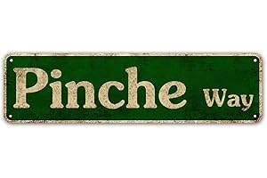 Retro 'Pinche Way' Street Tin Sign