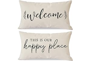 Charming Farmhouse Welcome Pillow Covers Adorned with Rustic Sentiments