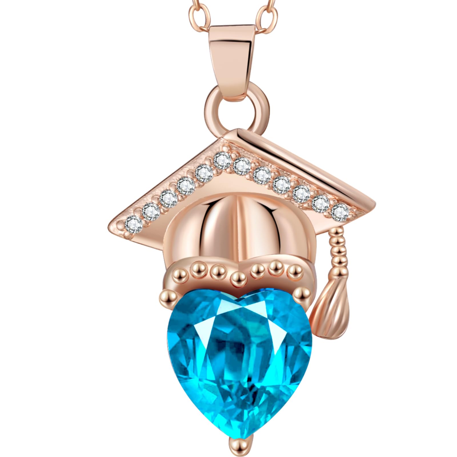 GemJelry Graduation Necklace Bachelor Cap Personalized Class 2025 Grad Cap Graduate College Graduation Gift for Her Graduate Pendant High School Grad