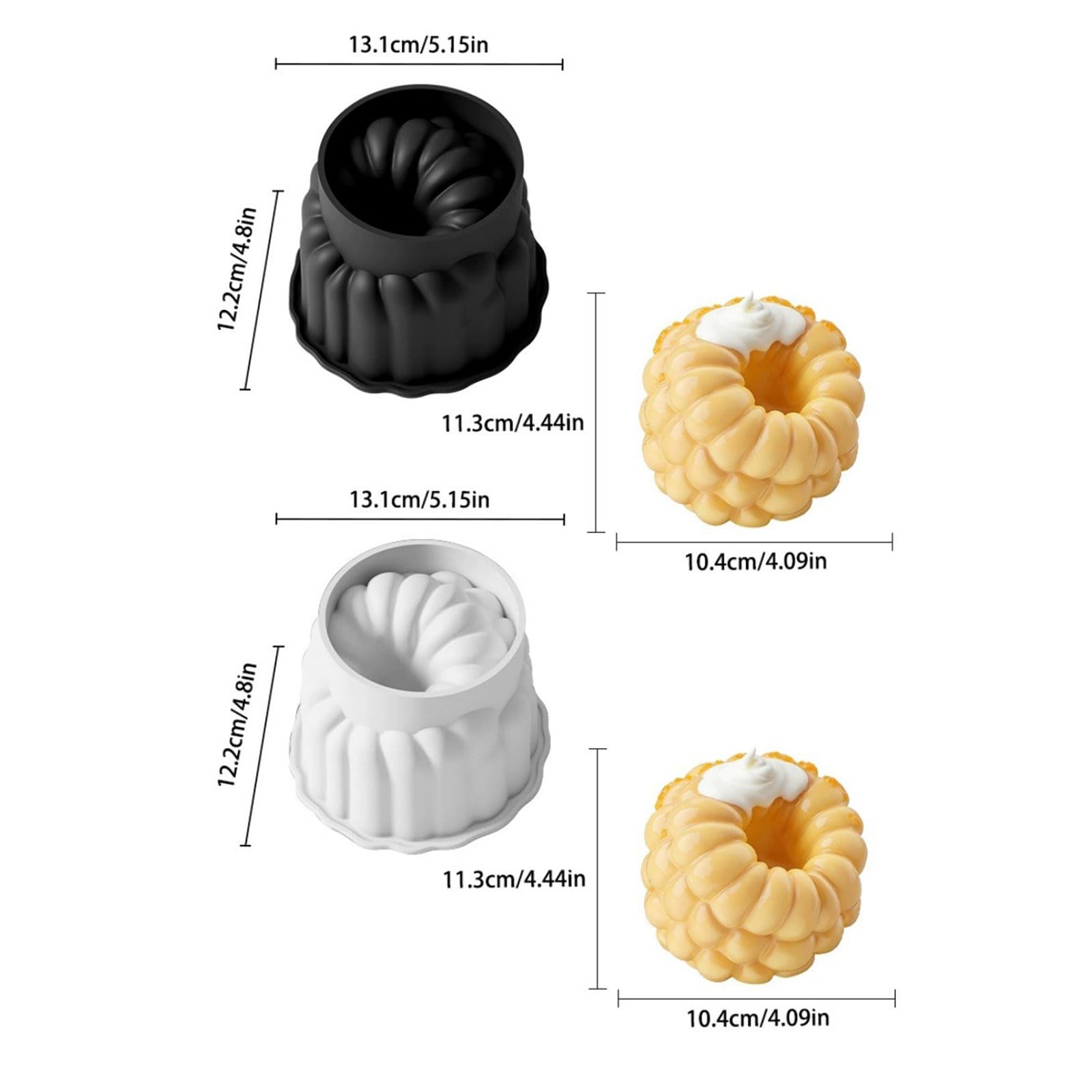 Stampo in silicone a forma di lampone per mousse, torte e dessert, per uso alimentare