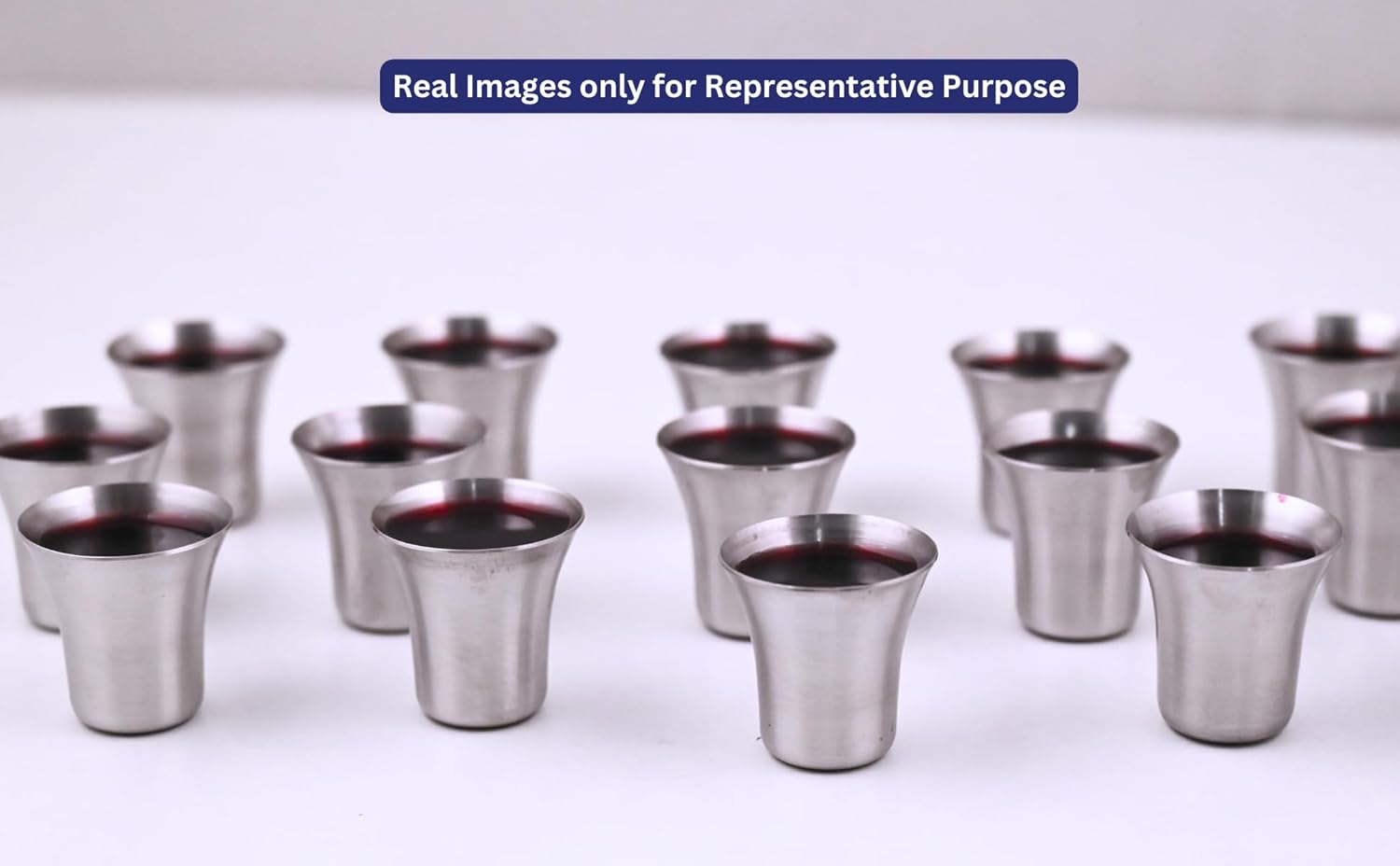 Communion Cups for Churches | 120 Cup Set for Wine Communion Trays | Holy Juice Cups | Ideal for Worship Services | Stainless Steel - Satin Matte Finish