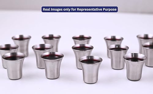 Miniatura 3 de Communion Ware - Juego de copas pequeñas de acero inoxidable para comunión, Acero inoxidable