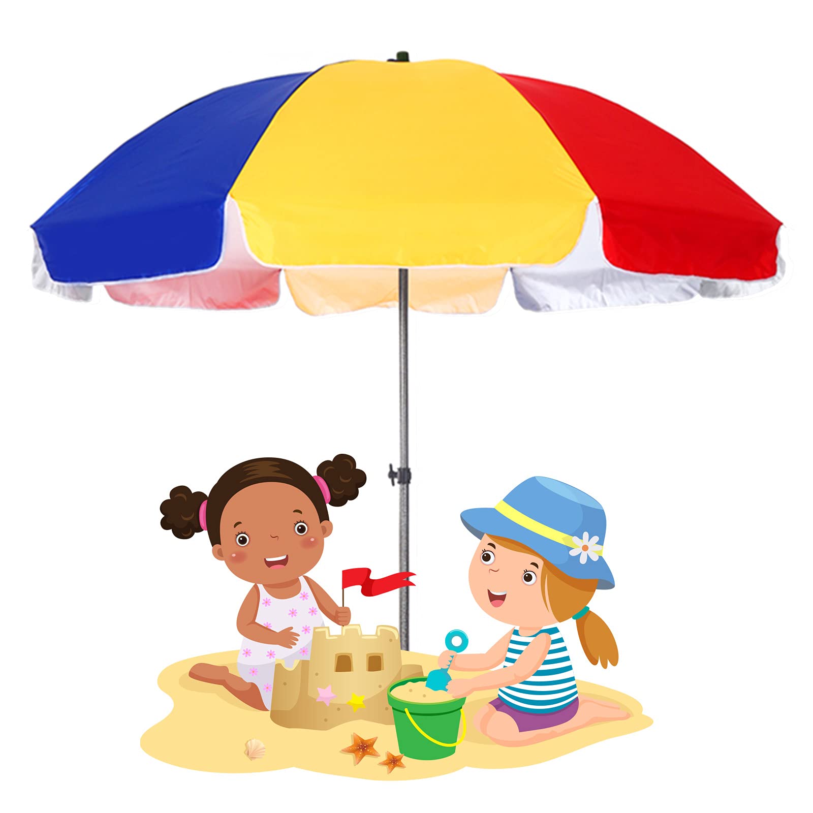Outech 2.8m, 3.0m, 3.2m Large Umbrella, Garden Patio Market Table Umbrellas Parasol, UV Protection, Professional Waterproof Material with Strong Ribs, Color, Without Base