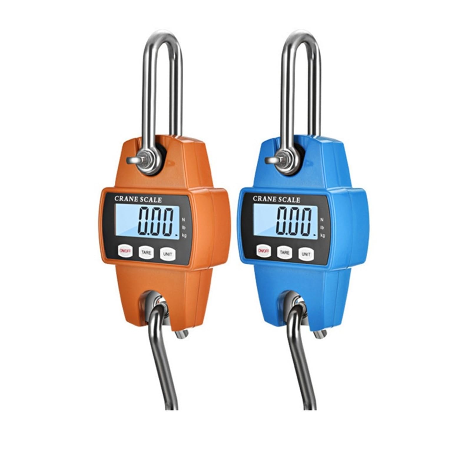 Bilance sospese, Bilancia for gru for bagagli LCD for carichi pesanti con gancio di sospensione Portatile in acciaio inossidabile(Oranje)