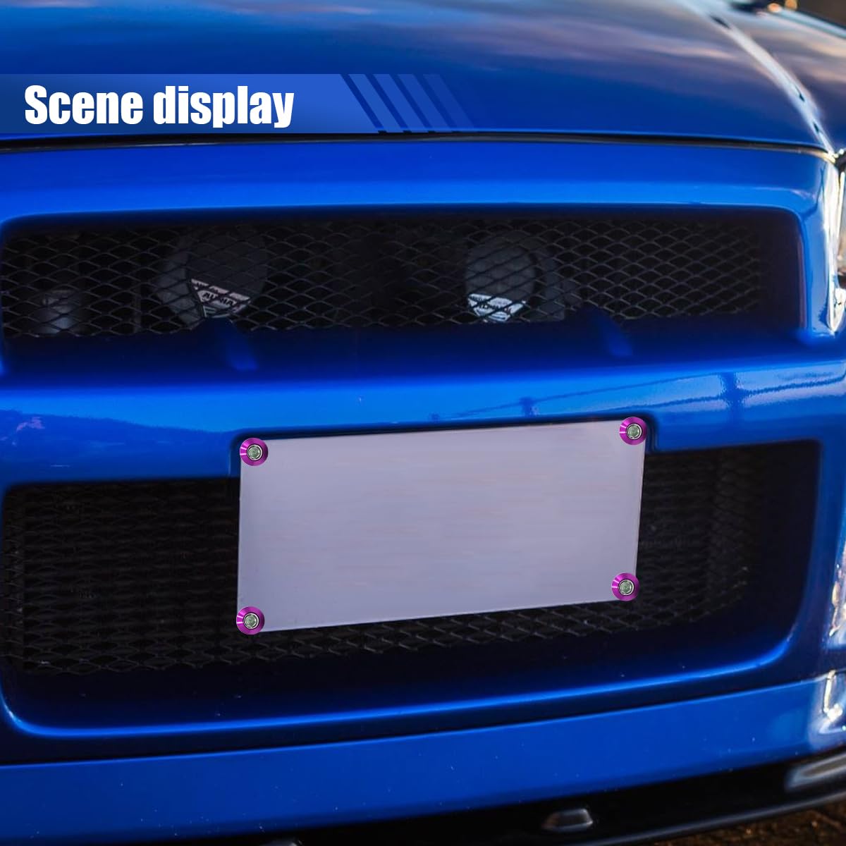 4PCS License Plate Bolts Aluminum Alloy Motorcycle License Plate Frame Fastener Accessories Anti Theft M6 Screws Car Decorations — view 4