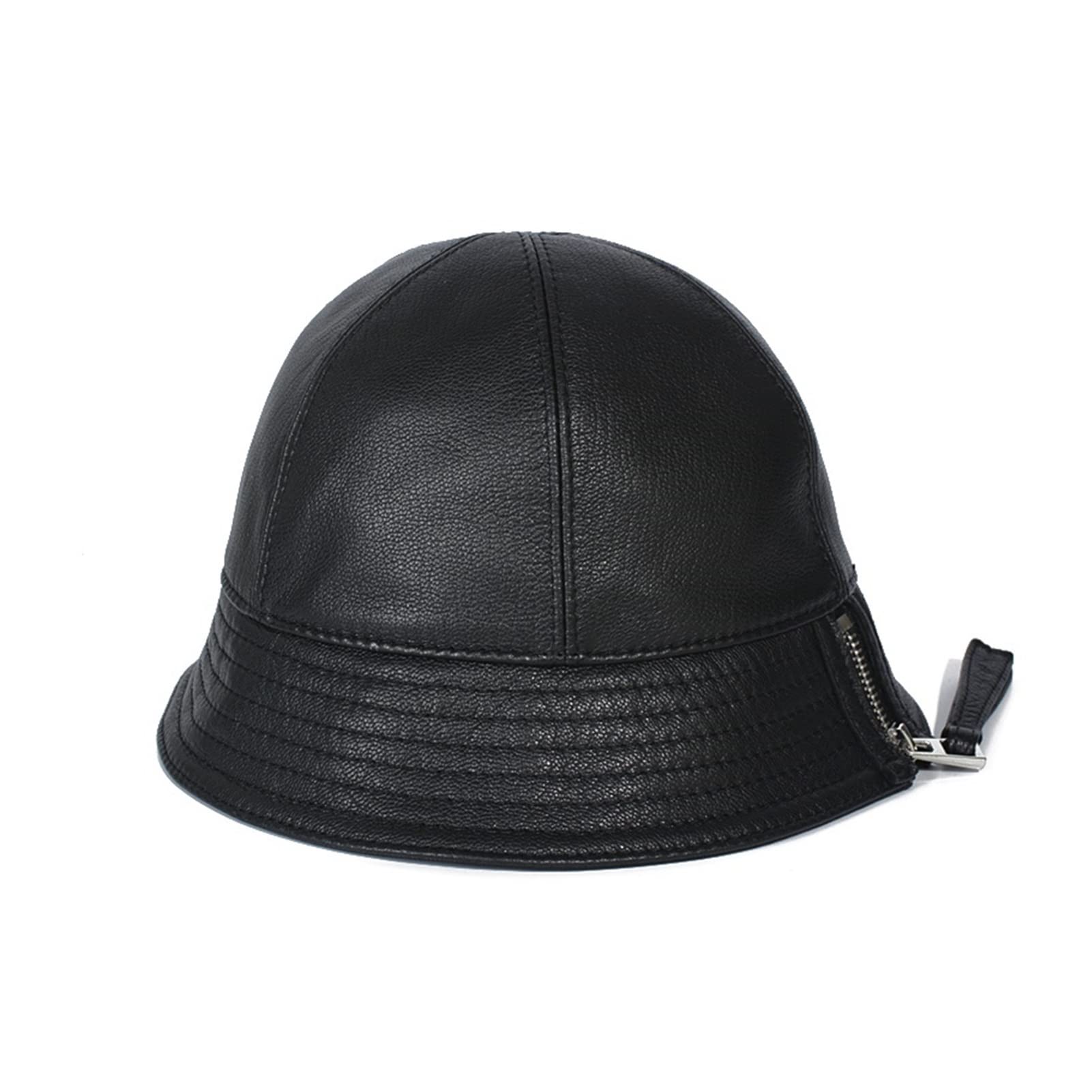 Kobiety Real Leather Cap Hat Girl Sun Caps Wiadro Kapelusze