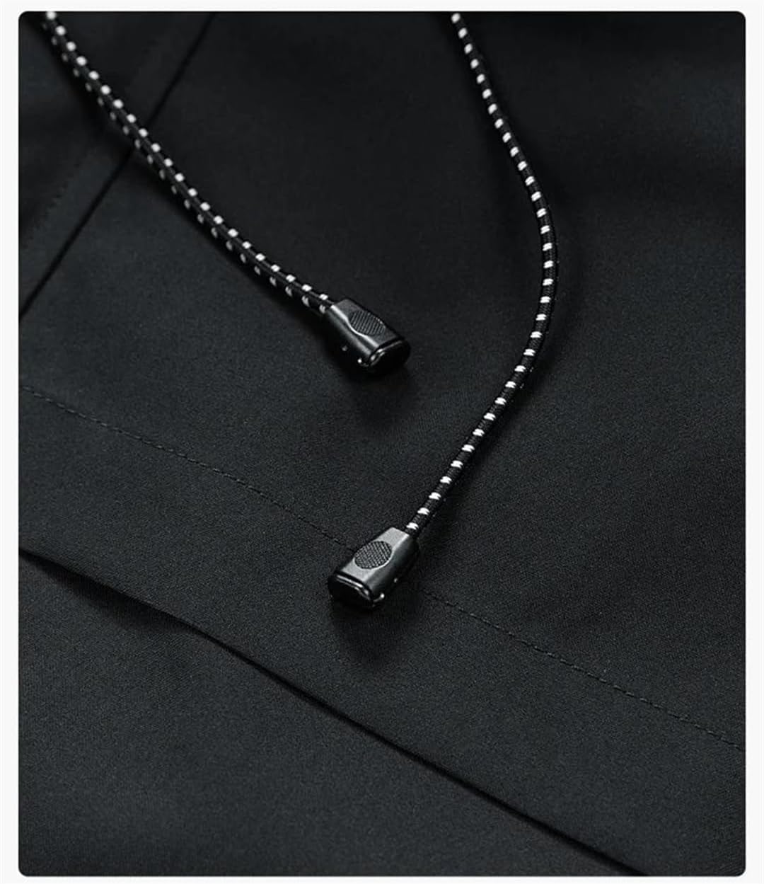 Men Outdoors Loose Solid Zipper Pocket Coat Comfort Windproof Versatile Hooded Jacket