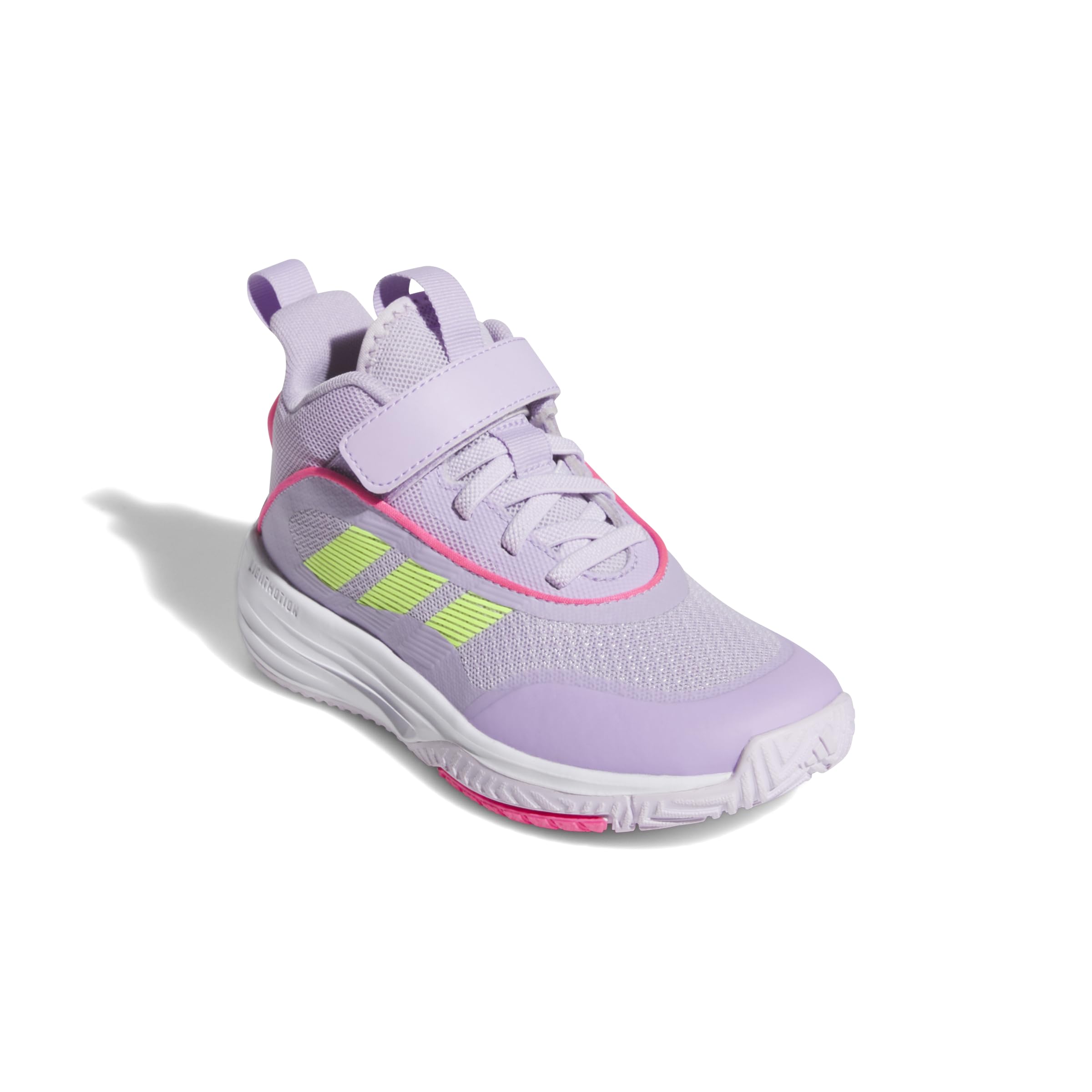 Adidas Unisex - Bambini OWNTHEGAME 3.0 Shoes, Ice Lavender/Lucid Lemon/Powder Plum, 32 EU