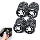 PAVANI Car Tyre Valve Caps Metal Stem Air Cap Covers for Wheels – Nozzle Dust Protector Compatible for Slavia, Kushaq, Kodiaq, Superb, Rapid, Octavia, Fabia, Laura, Enyaq, Yeti, Karoq, Kylaq, Elroq gallery image