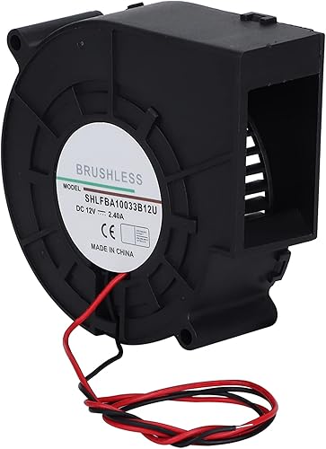 TOPINCN Ventilador de enfriamiento del ventilador de aire de doble rodamiento de 12V 2.4A para picnic Camping barbacoa con larga vida útil