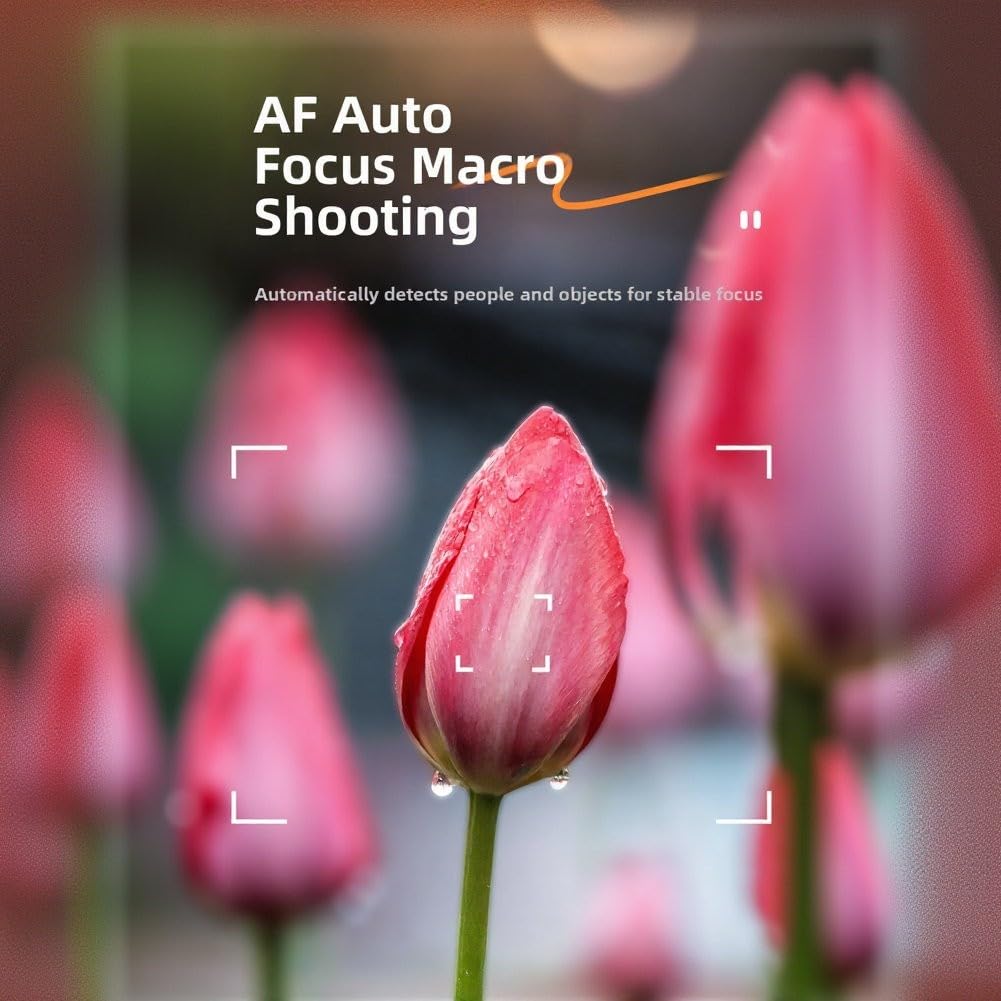 Fotocamera digitale 5K 80MP per fotografia, autofocus, torcia regolabile, zoom digitale 18x, fotocamera da viaggio per principianti, obiettivo grandangolare e macro (nero)