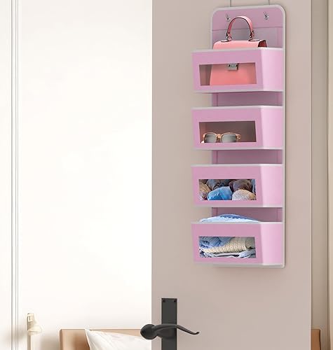 Miniatura 5 de Simple Houseware - Organizador para poner en puerta con ventana transparente y 4 bolsillos para niños