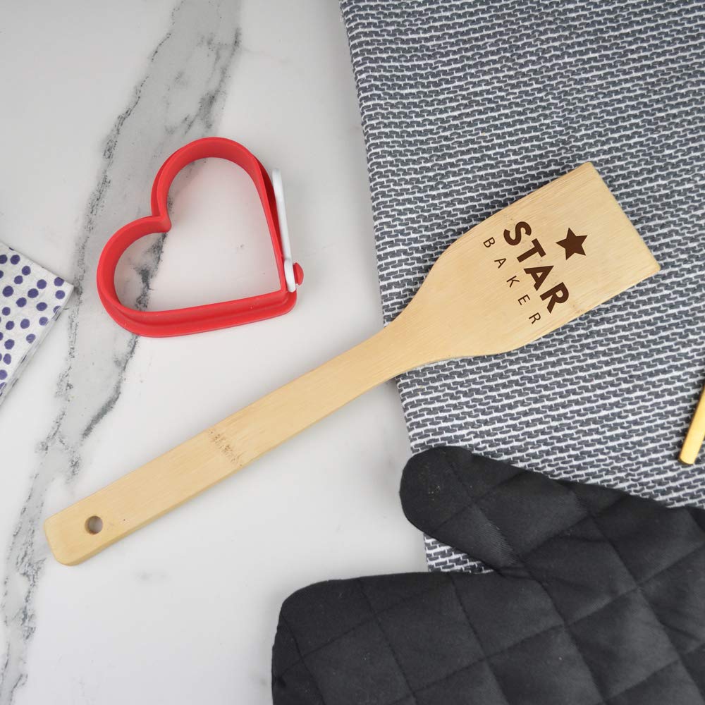 Ebuygb Beige Cooking Kitchen Gifts Wooden Spatula, Laser Engraved Bake Off Prize Winners Award Trophy, Beech, ,Small
