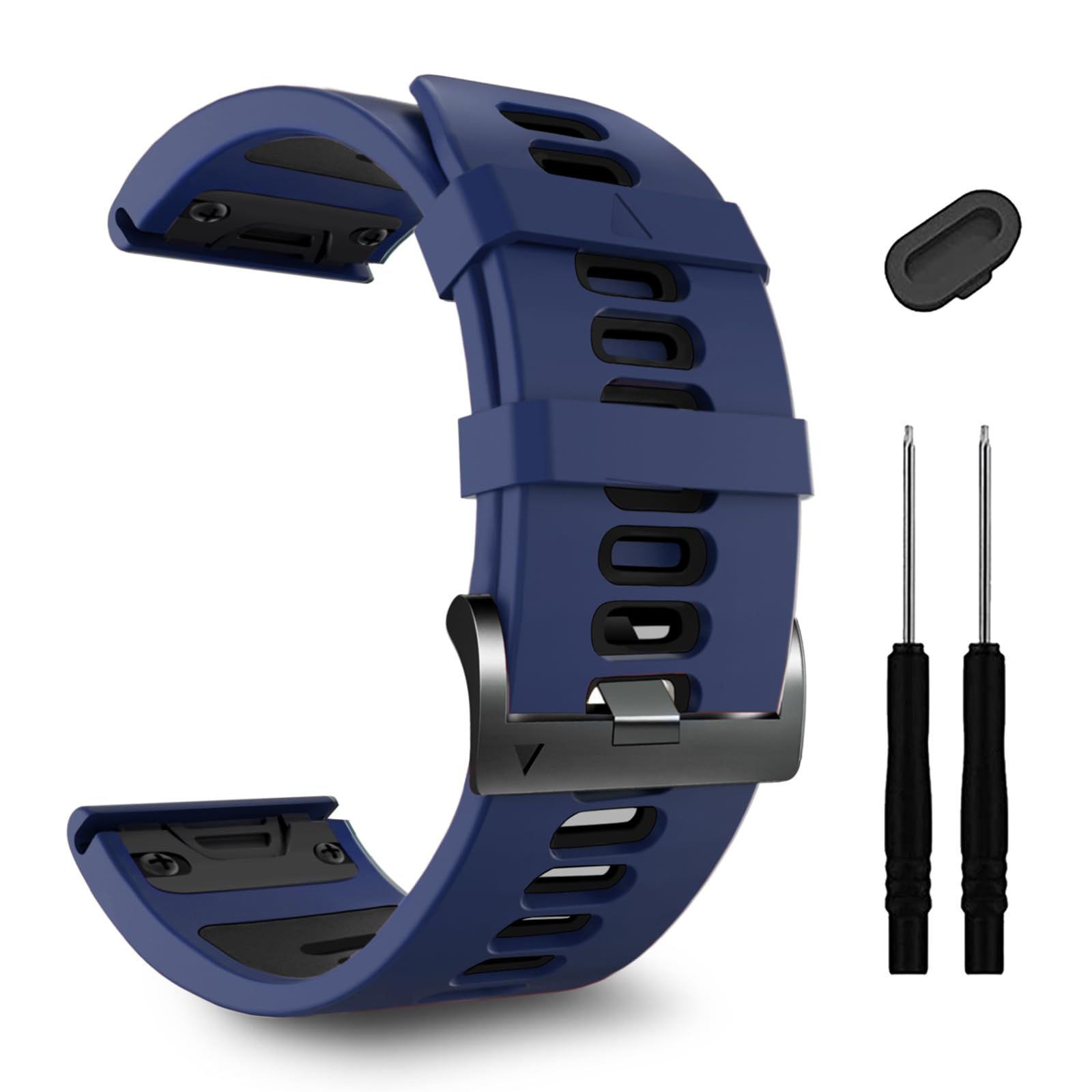 ZPJPPLX 26mm Easy Fit Watch bands For Tactix 8/Fenix 8 7X Pro 6X 5X,Soft Silicone Sport Straps Compatible for Garmin Tactix8/7/Fenix 6X Pro/5X Plus/Enduro3 2/Descent Mk2i/3i Epix Pro quatix 8 51mm