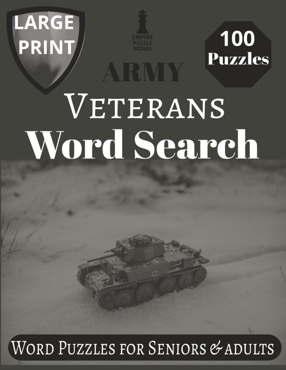 Army Veterans Word Search: Army Veterans Word Search Puzzle Book with Easy to Read Print about Army, Veteran, Military, Soldier, Outdoors and more | ... Vacations, Brain Teaser, Family Events