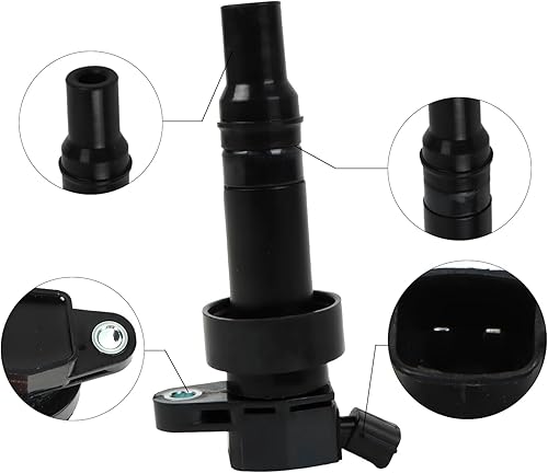 Miniatura 7 de Paquete de 4 bobinas de encendido UF-652 y bujías de iridio 93815 compatibles con Hyundai Veloster 2012-2017, Accent y Kia Rio Soul 2012-2019 1.6L L4