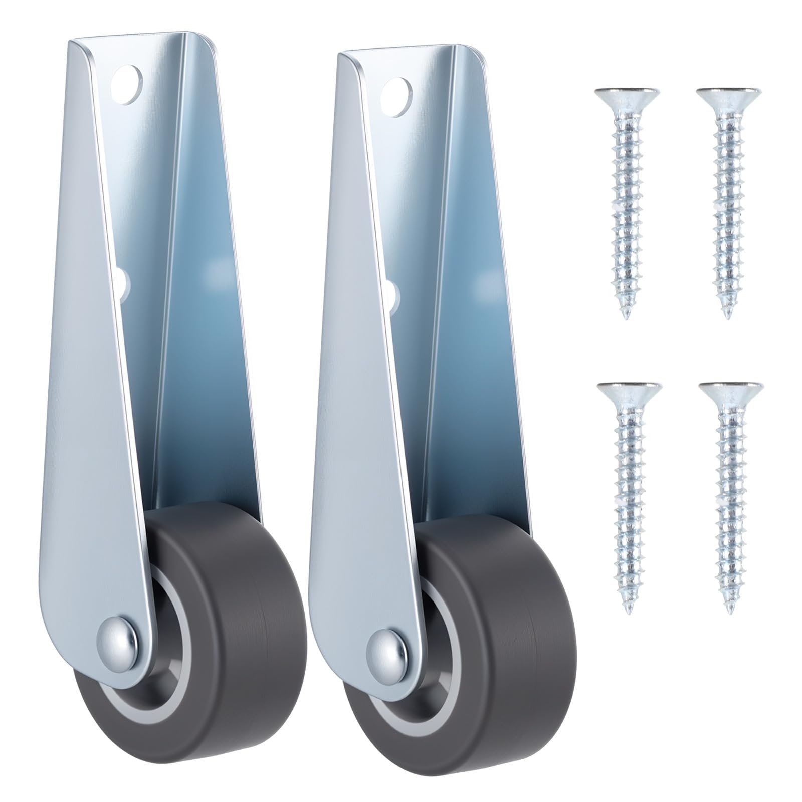 Gate Wheels for Wooden Gate, 2 Pcs Gate Caster Wheel Replacement Anti-Friction Rubber Rolling Pulley Directional Wheel for Outdoor Garden, Gates, Fence, Cabinet, Furniture, Table, Sofa