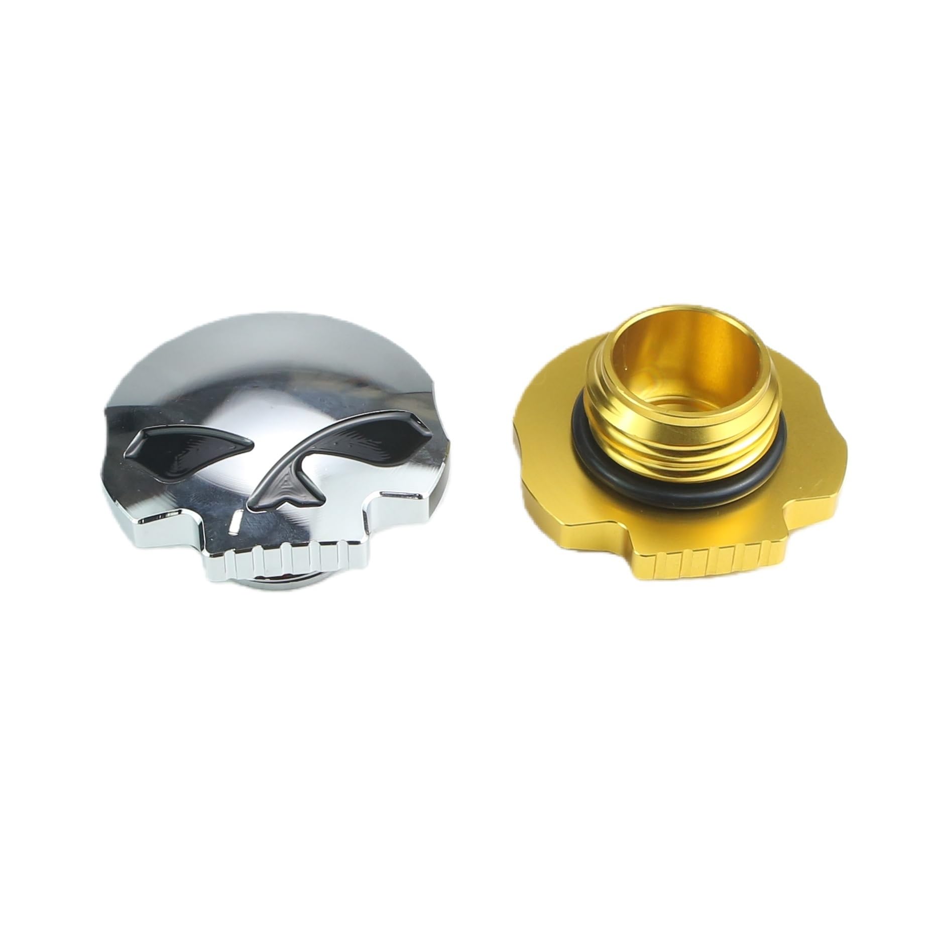 Bouchon d'essence Bouchon de réservoir de Carburant adapté pour Harley XL883 XL1200 Dyna Fat Boy, Accessoire de Moto Bouchon réservoir(19010640)