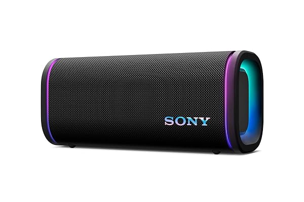 Sony ULT Field 5 Wireless Portable Bluetooth Speaker, IP67 Waterproof, Dustproof, and Rustproof with Enhanced Bass, 25 Hour Battery, 360 Party Light, and Shoulder Strap (SRSULT50B), Black