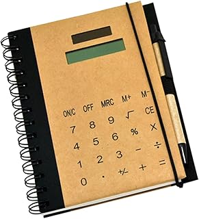 Ciieeo Calculadora Caderno Caderno Capa Dura Em Branco Scrapbook Caderno De Negócios Escrita Diário Livro Blocos De Notas De Negócios Multifuncional Scrapbook Forrado Papel De
