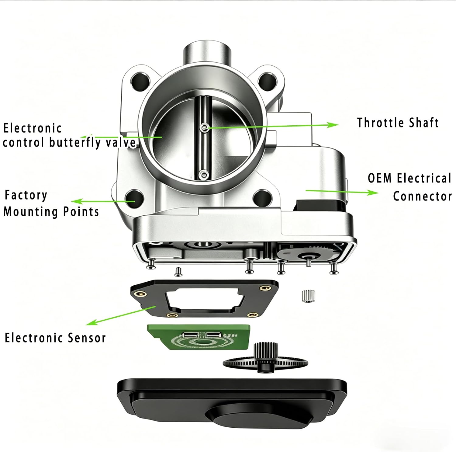 Throttle Body for Ford C-Max Escape Fusion Ranger Transit Connect MKZ | 2.0L 2.5L 3.0L 9L8Z-9E926-A 977-300