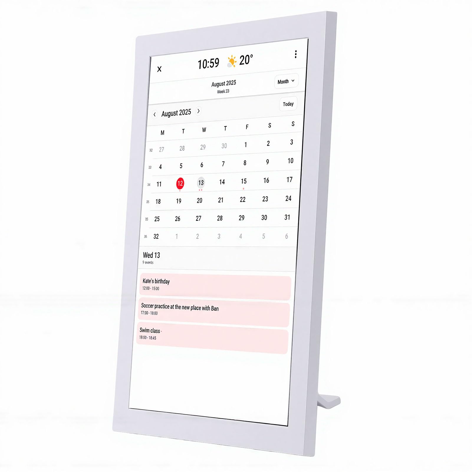 PUSOKEI Calendario Digitale Touchscreen HD da 10,1 Pollici Calendario Intelligente con Grafico dei Lavori Domestici per l'ufficio Domestico, Agenda Familiare Digitale con Connessione WiFi Programma