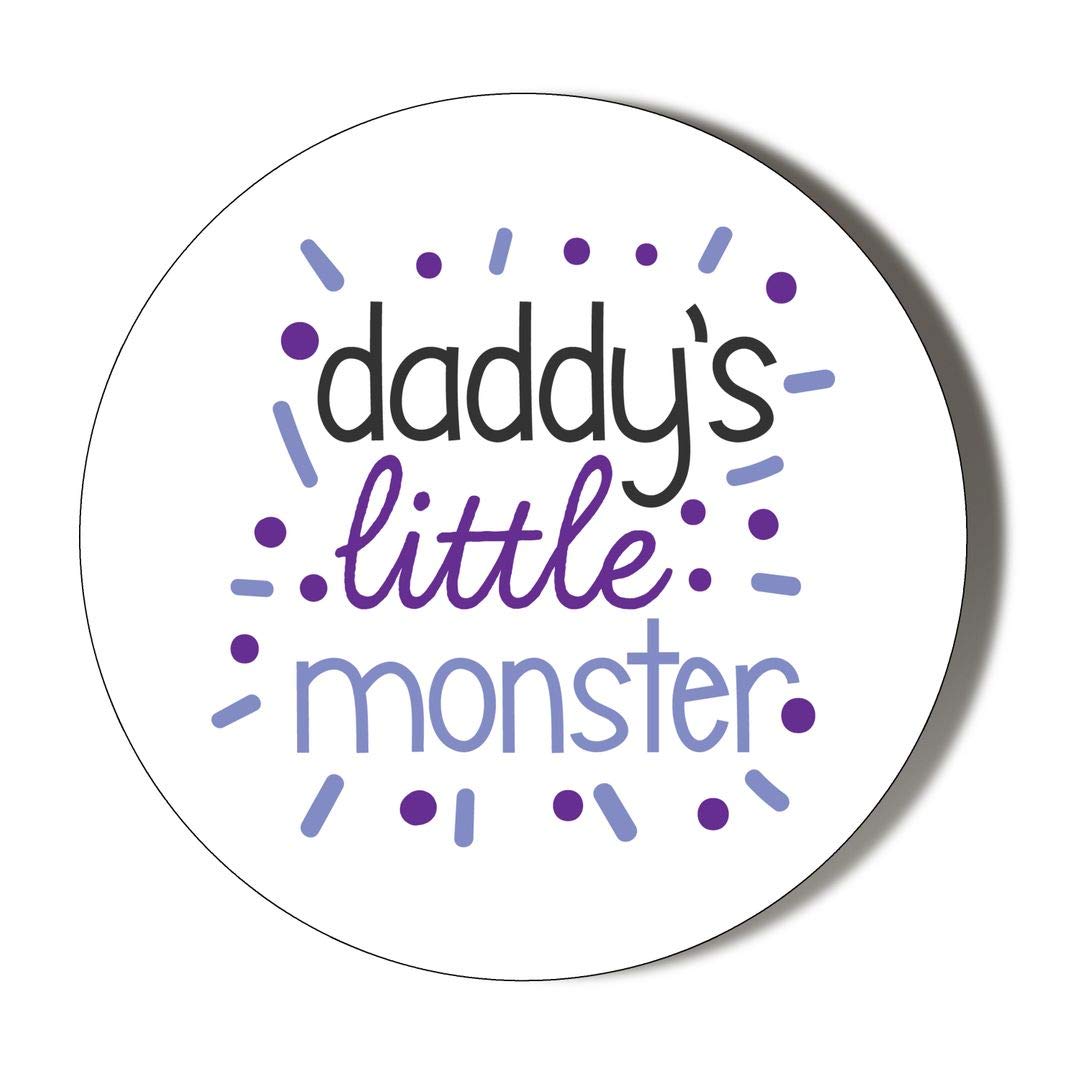 Gift Insanity DADDYS LITTLE MONSTER PURPLE LOWER CASE 58mm Novelty Badge