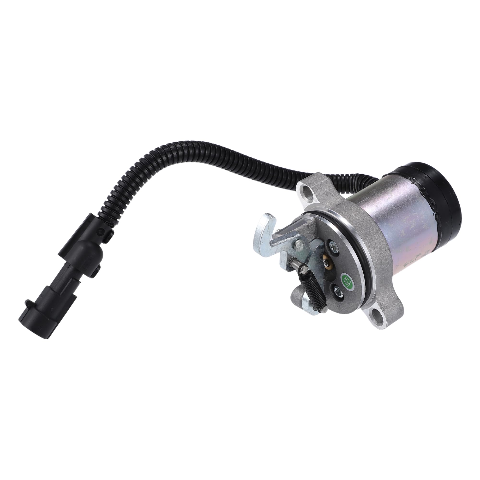 A ABSOPRO Solenoide De Parada De Combustible Para Deutz F3L 12V 1Pc | Para F3M, F4L, F4M, 1011, 2011, Material: Plástico Y Metal, Color: Negro Y Plateado, Voltaje: 12V, Tamaño: 10.6X7.8X5Cm