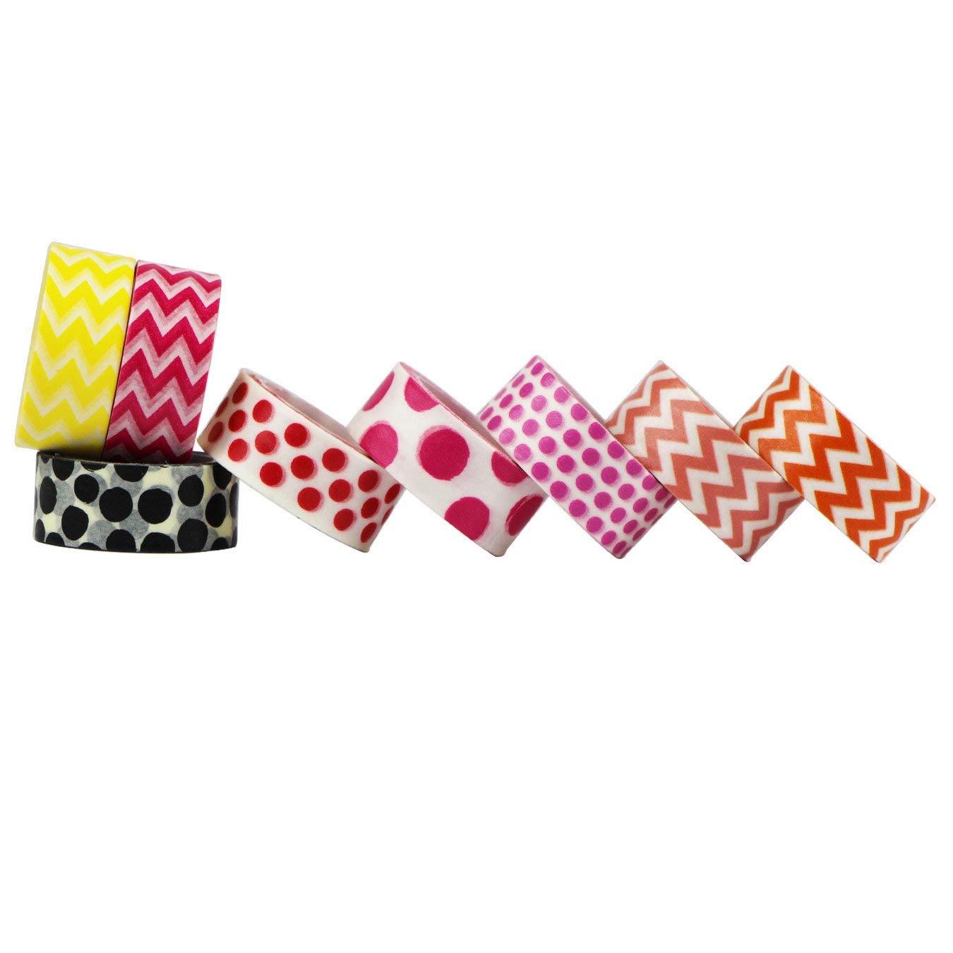 8pcs Decorative Washi Tape Masking Tape Adhesive Scrapbooking DIY Craft Gift (Pattern-2)