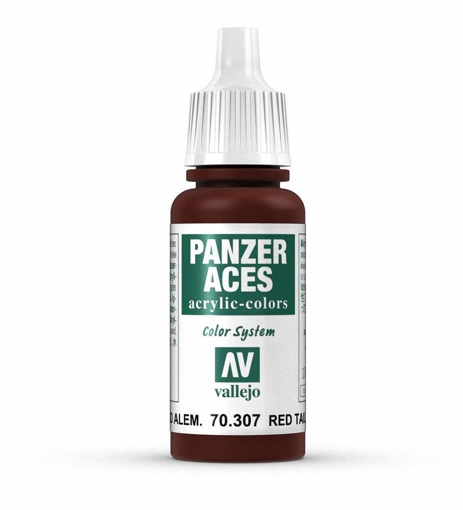Vallejo Panzer Aces 17 ml Acrylic Paint - Red Tail Light